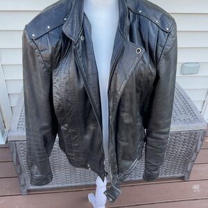Women's Black Leather Jacket